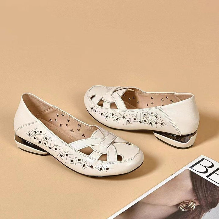 Orthopaedic slip-on shoes for women, featuring perforated design, ultimate comfort & foot support.