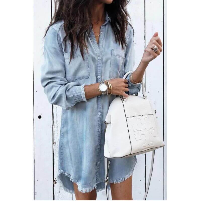 Slim Fit Denim Dress