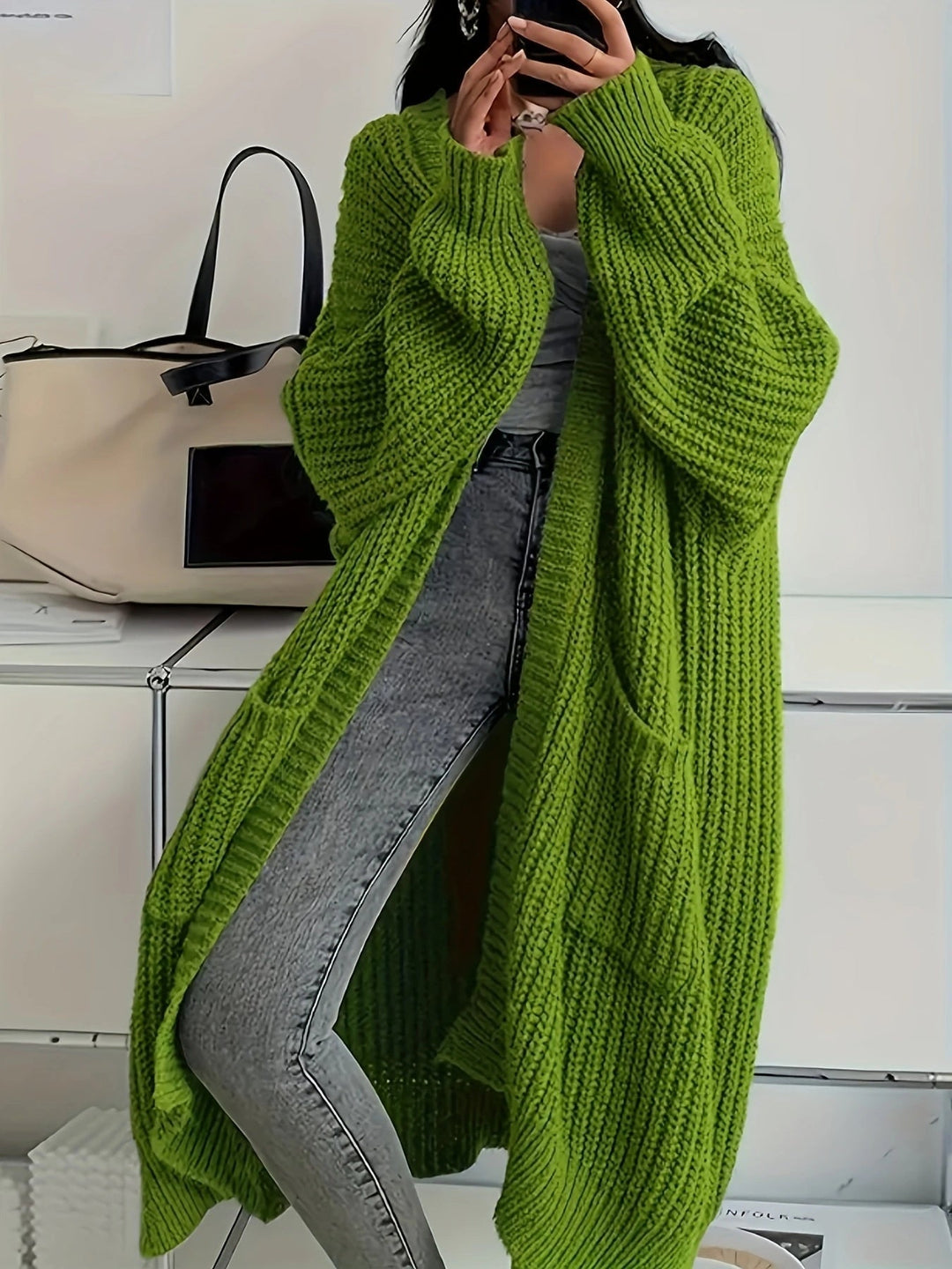 Elegant V-neck button-front knitwear cardigan for women, a comfy and stylish top.