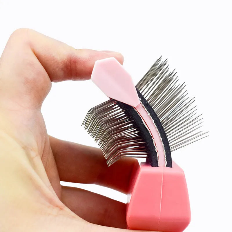 Pet detangler shampoo comb for cats, dogs, & other animals. Gentle bath brush for grooming and knot removal.