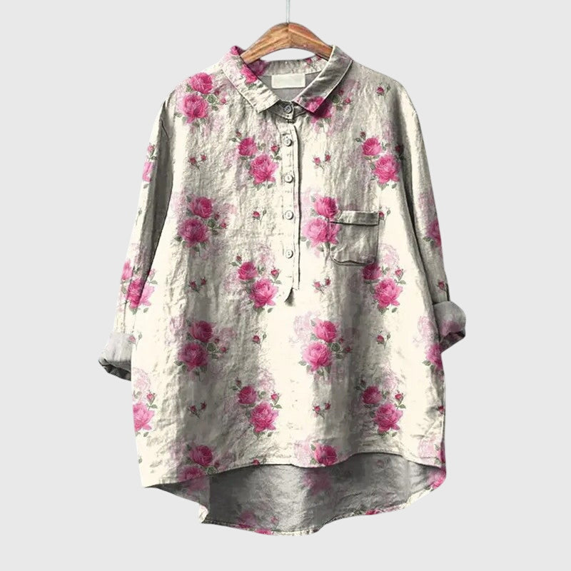 Stylish women's casual blouse, lightweight & comfortable everyday top with a chic, flattering fit.