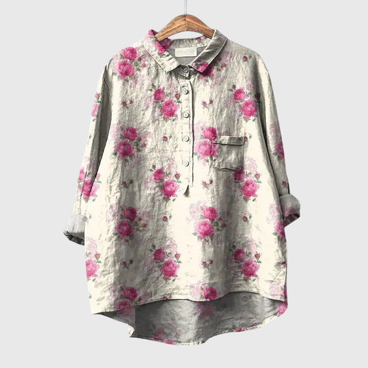 Stylish women's casual blouse, lightweight & comfortable everyday top with a chic, flattering fit.