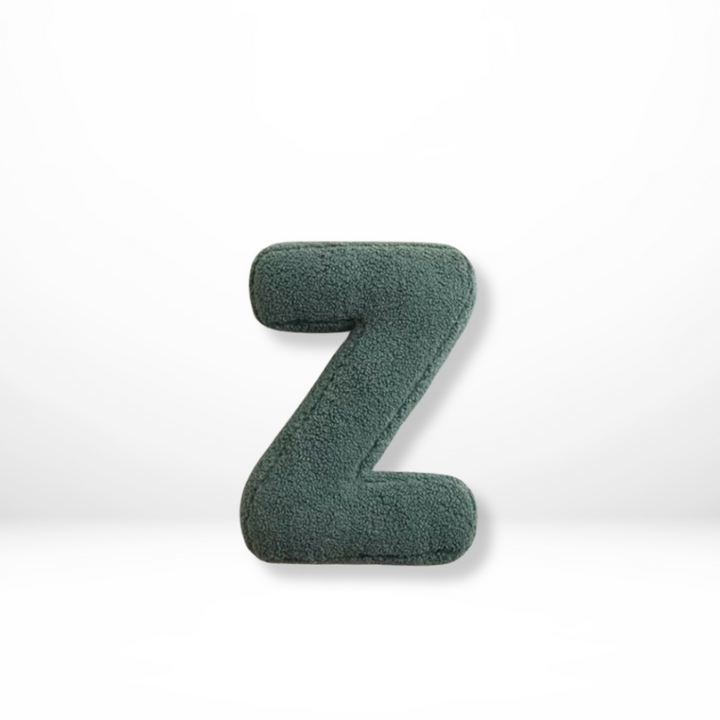 Elegant velvet letter pillow, bringing a personalized touch & sophistication to home accents.