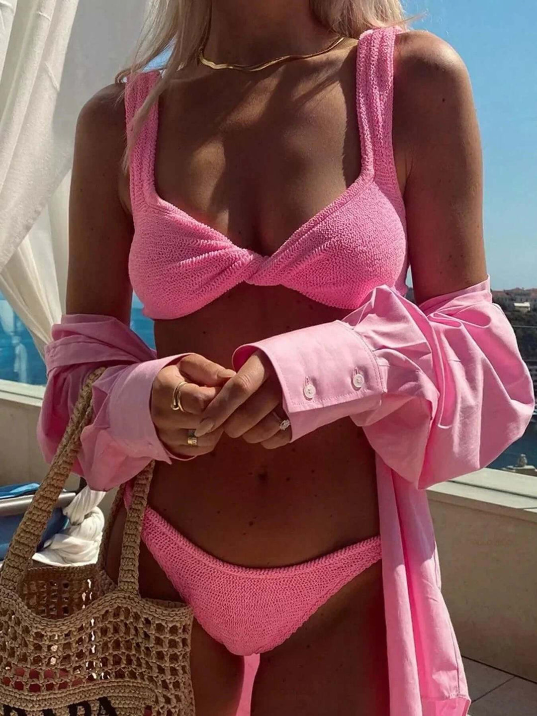 Women's Ribbed Low-Waist Bikini Set