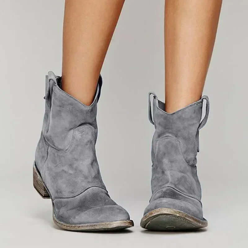 Women's Vintage Cowboy Ankle Boots