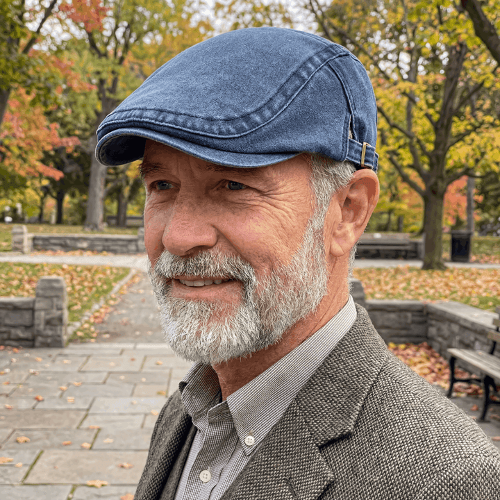 Timeless men's flat cap, perfect for everyday wear. Classic style meets comfortable casual headwear.