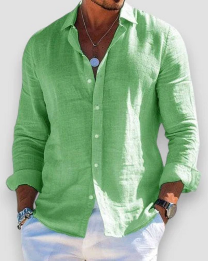 Men's summer shirt, short sleeve, designed for effortless casual style and comfortable warm-weather wear.