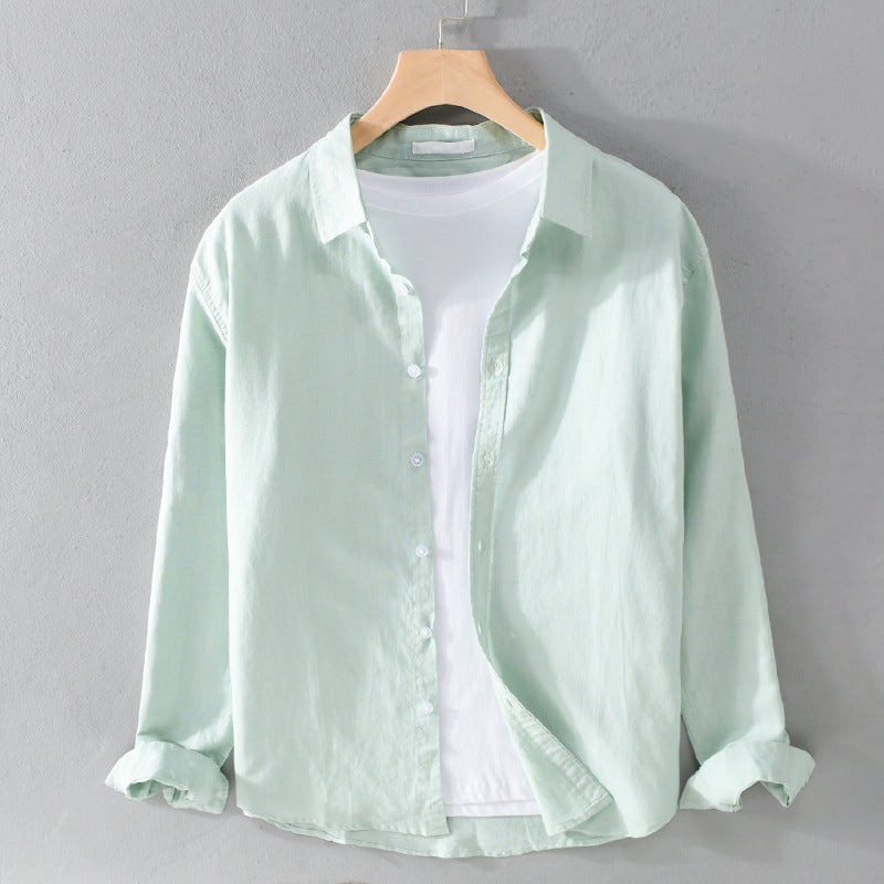 Stylish men's button-up casual shirt, relaxed fit, long sleeve with a classic collar. Everyday comfortable fashion.