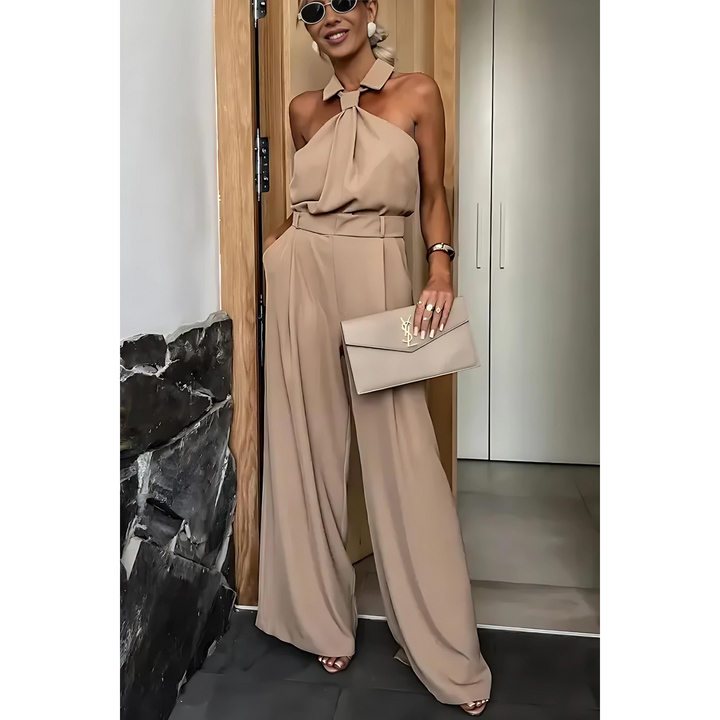 Versatile women's summer two-piece set, featuring an elegant top & bottoms for a chic, comfortable fashion outfit.