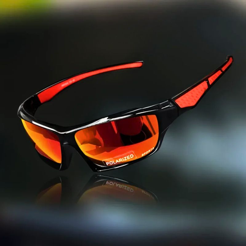 Men's polarized shield sunglasses for UV protection, clear vision, and outdoor sports.