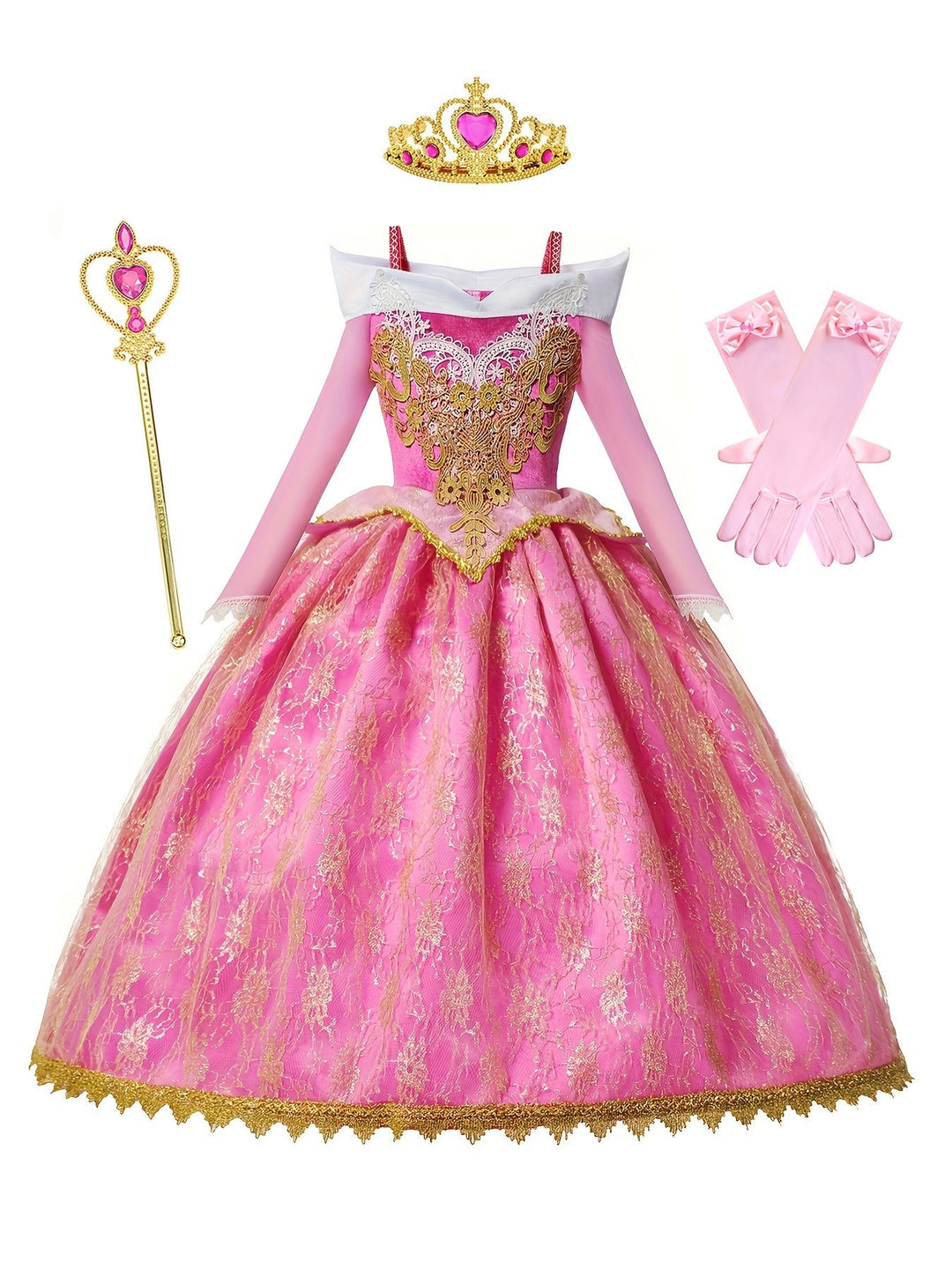 Sparkly Girls' Princess Dream Costume, perfect for fairytale pretend play & kids' roleplay.