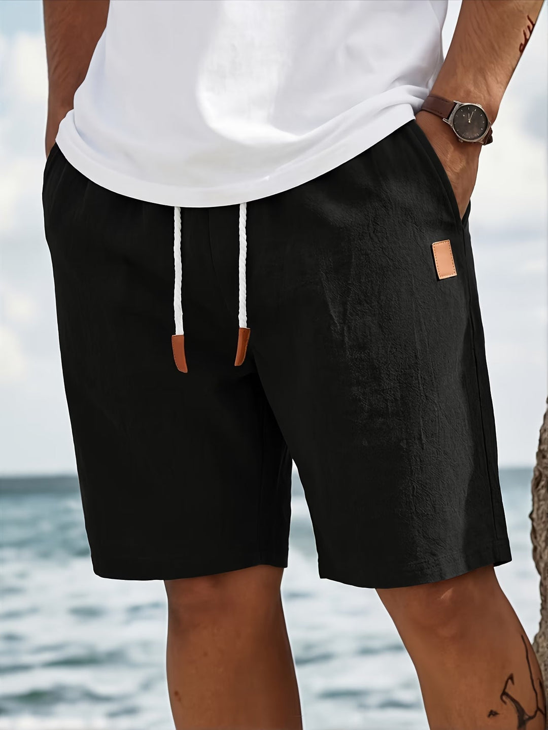 Relaxed fit men's casual summer shorts with drawstring for ultimate comfort and stylish warm-weather everyday wear.