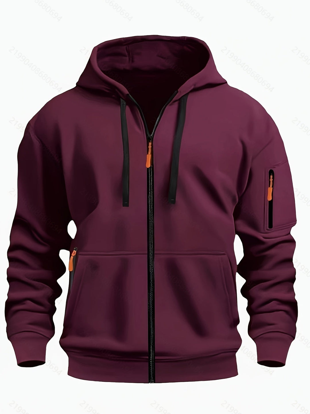 Men's everyday hooded zip-up, essential for casual comfort.