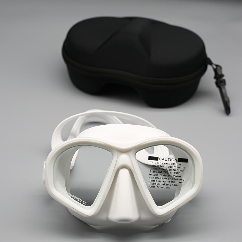 Underwater video ready: Anti-fog tempered dive mask with built-in camera mount for clear footage.