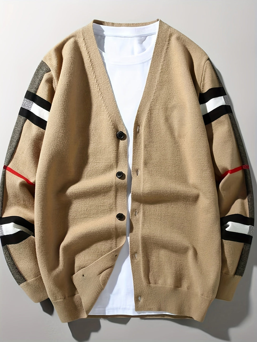 Timeless men's button-front cardigan. Handcrafted design for sophisticated casual wear & layering.