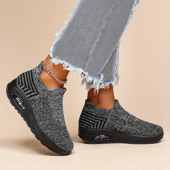 Comfortable women's orthopedic slip-on shoes with air cushion for superior foot support & pain relief. Breathable.
