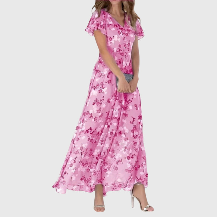 Versatile women's elegant dress, flattering silhouette for party, casual, and evening wear. Modern fashion.
