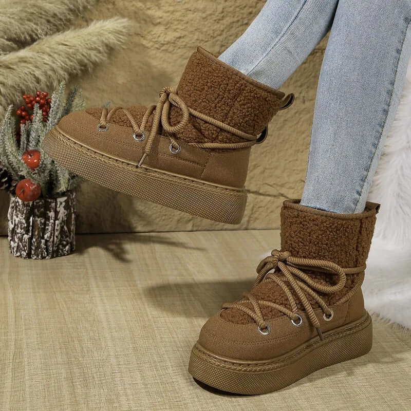 Women's Trimmed Winter Snow Boots