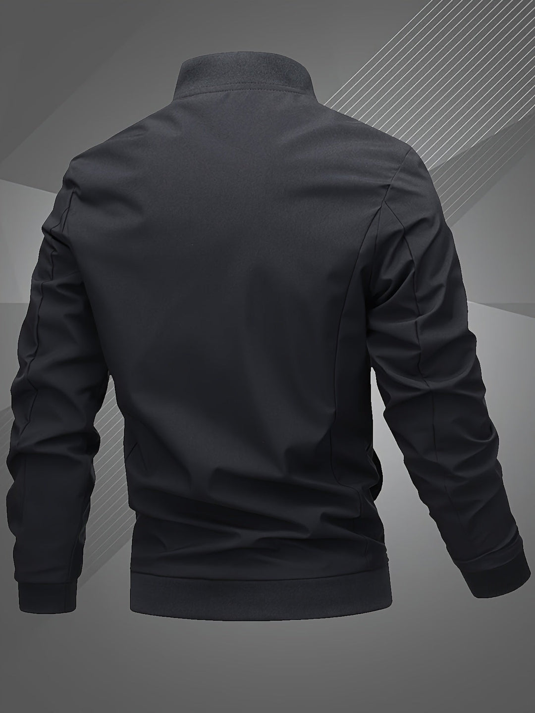 Men's casual logo jacket, a comfortable zip-up bomber perfect for modern fashion and everyday wear.