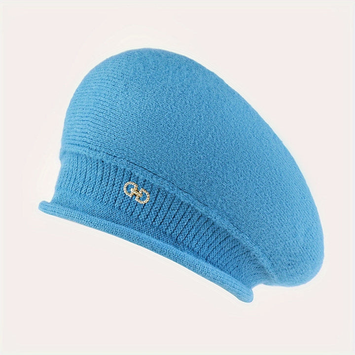Delightful soft knit beret for women, offering elegant warmth and chic winter style.