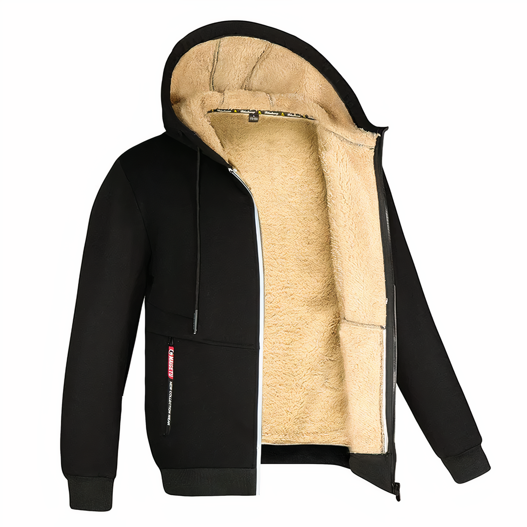 Comfortable men's outdoor winter jacket, perfect for cold weather layering and activities.
