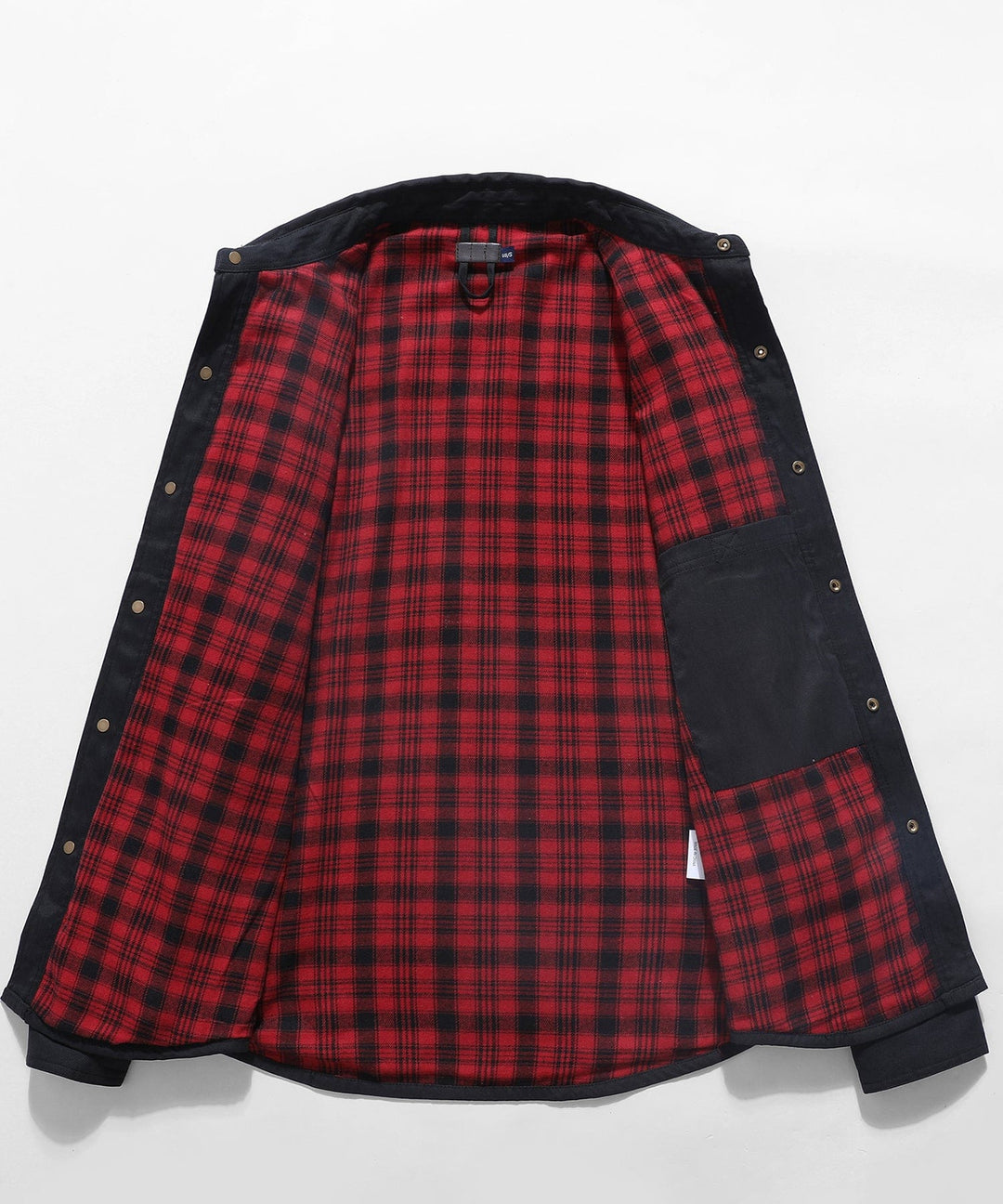 Rugged men's insulated flannel jacket, perfect for outdoor activities.