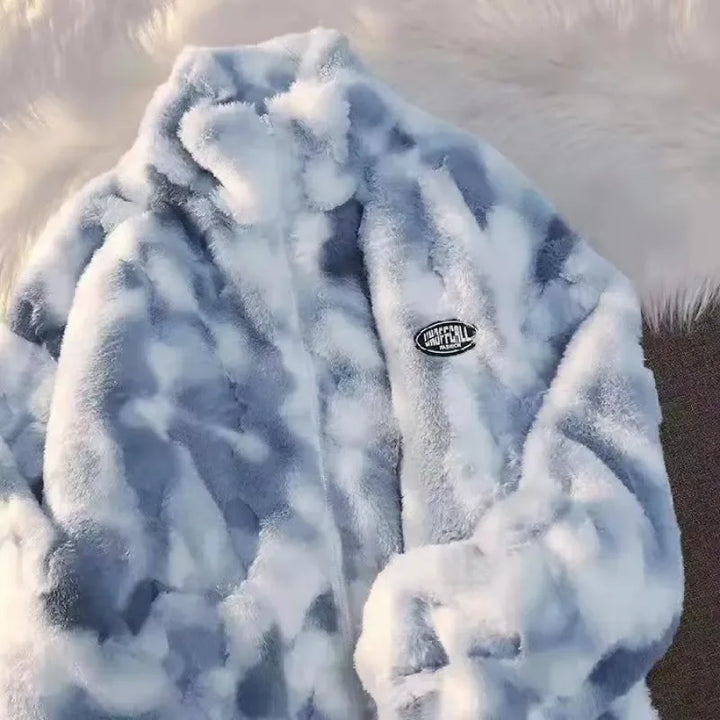 Trendy women's tie-dye pattern jacket. Casual, comfortable long-sleeve outerwear with unique design for spring & autumn.