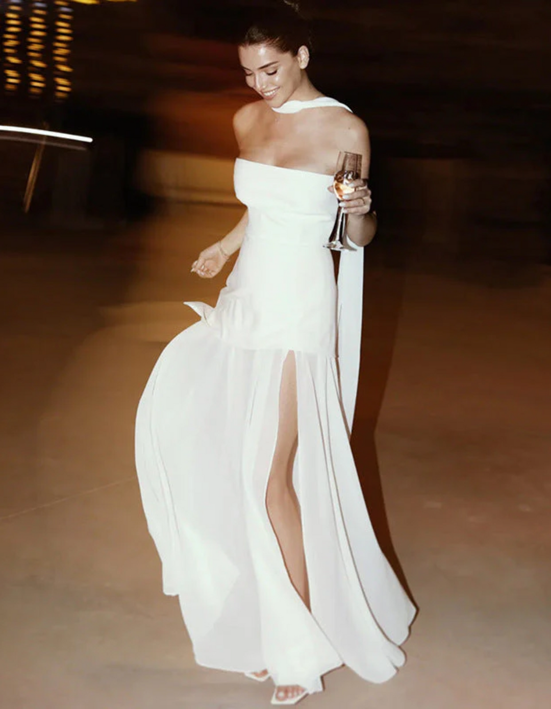 Women's chic strapless maxi dress, ideal occasion wear for evening parties, cocktails & luxurious resort wear.