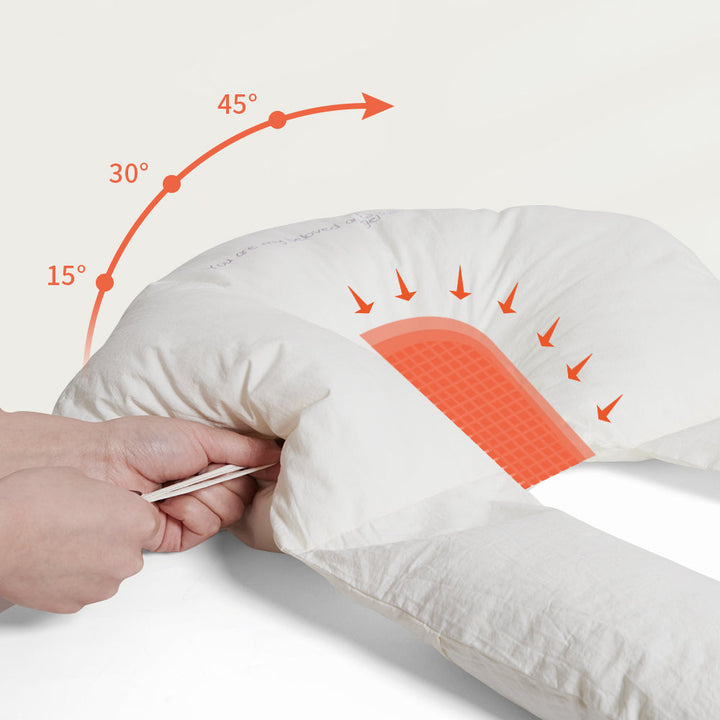 Versatile baby cuddle cushion with antibacterial fabric, providing ergonomic sleep support & comfort for infants.