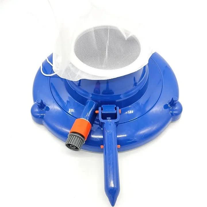 Water pressure pool cleaner for effortless bottom & wall debris removal. Connects to hose for chemical-free cleaning.