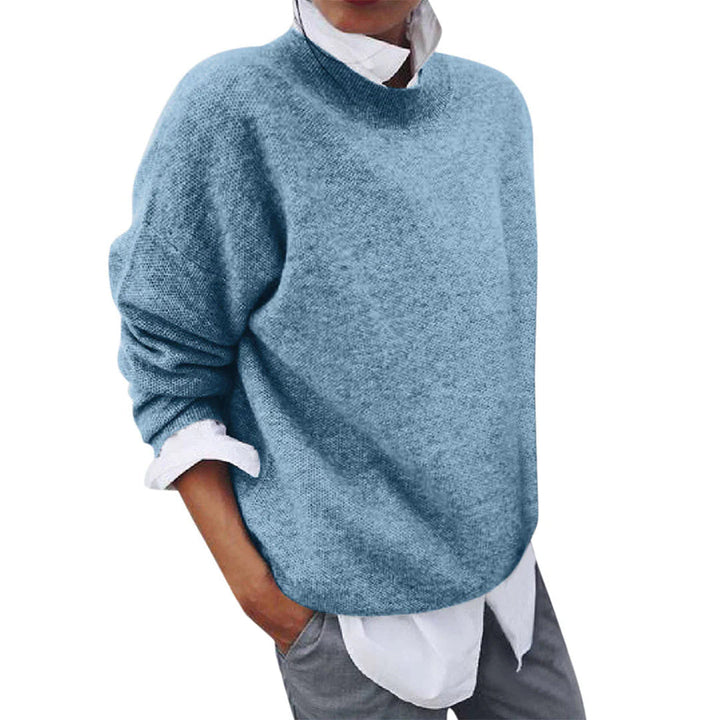 Solid color men's crew neck sweater. Classic long sleeve pullover, perfect for everyday wear & winter fashion.
