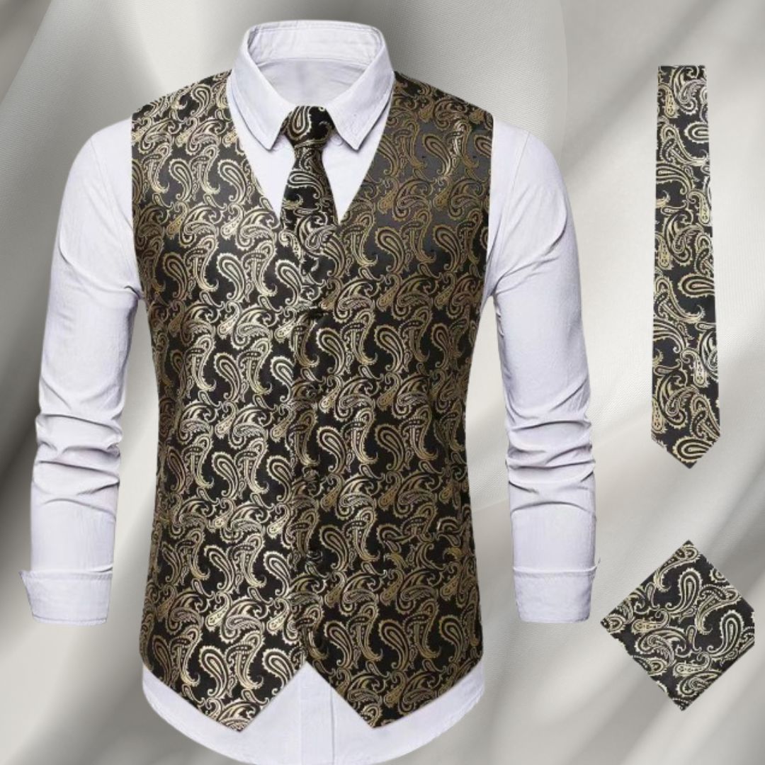 Sophisticated women's vintage vest, an elegant sleeveless jacket for a classic, timeless look.