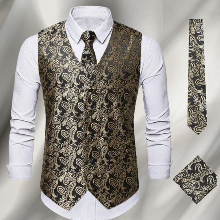 Sophisticated women's vintage vest, an elegant sleeveless jacket for a classic, timeless look.