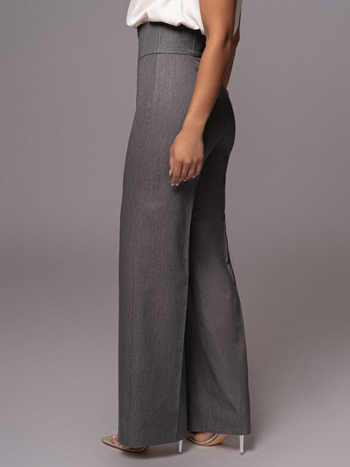 Comfortable high waist wide leg trousers for women, a versatile classic style for any occasion.