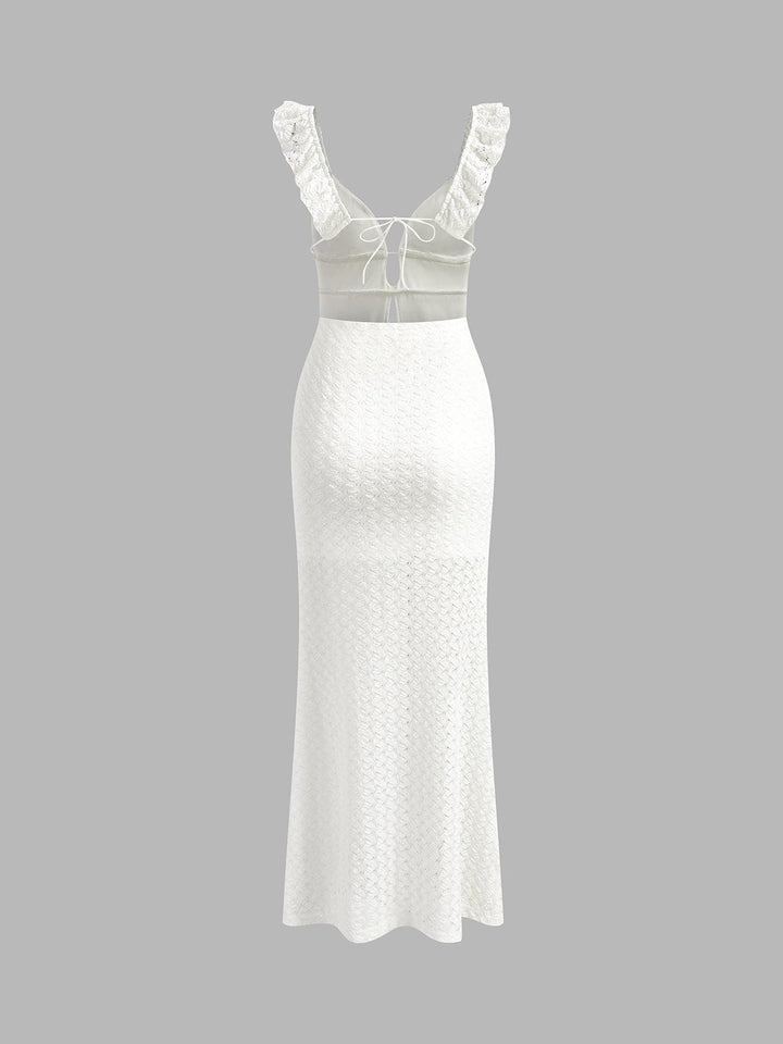 Elegant women's mermaid evening dress with stylish cut-outs, a perfect formal gown for prom or gala events.