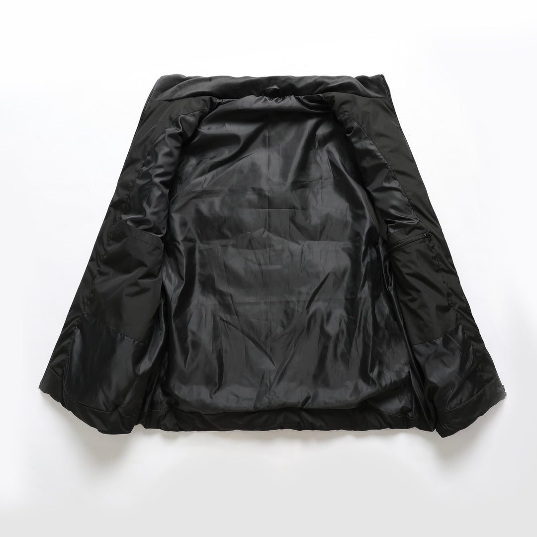 Adjustable heat unisex jacket, allowing personalized warmth for all-weather outdoor activities.