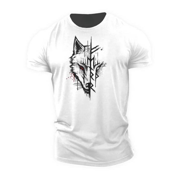 Trendy men's short sleeve t-shirt with a bold graphic print, perfect for modern men's everyday casual fashion.