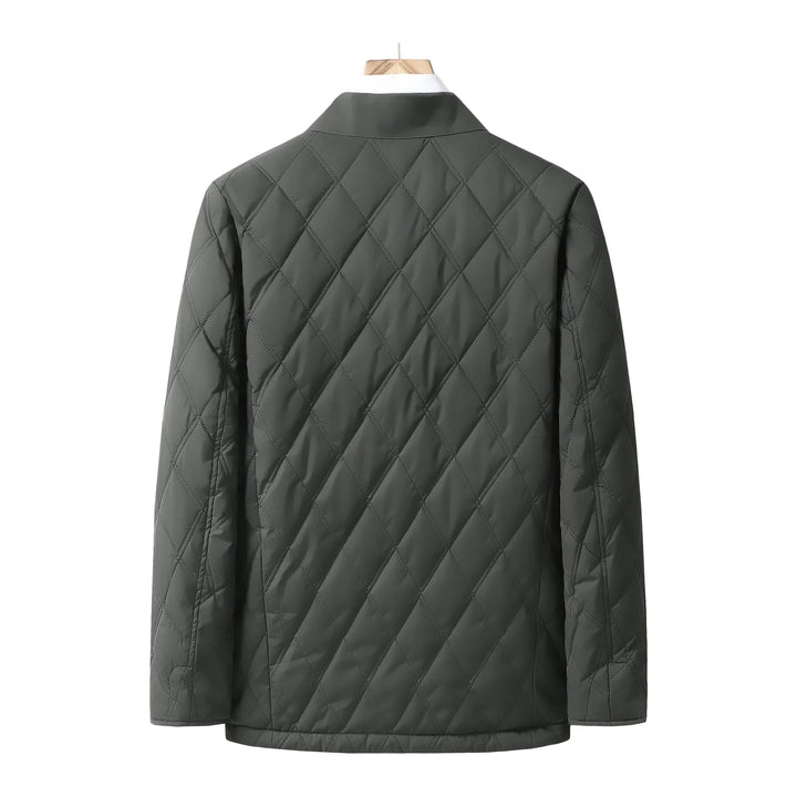 Men's waterproof quilted jacket, a stylish and functional outerwear piece for fall and winter seasons.