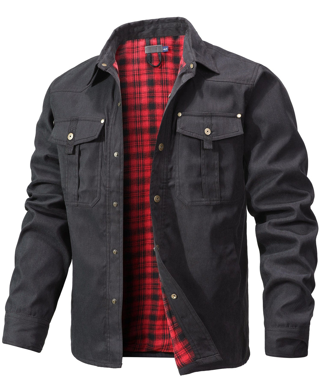 Heavy-duty men's insulated flannel jacket, built for durability & warmth.