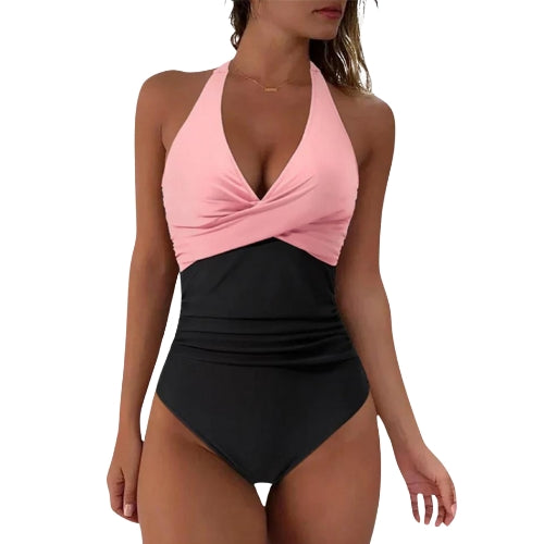 Elegant women's one-piece swimsuit. Combines tummy control & push-up features for a flattering, chic look.