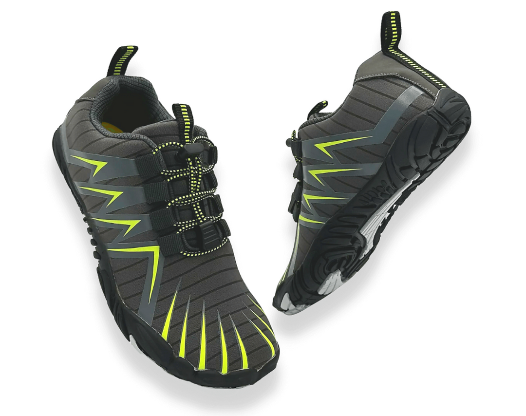 Men's outdoor walking shoes, wide fit barefoot style for flexible comfort.