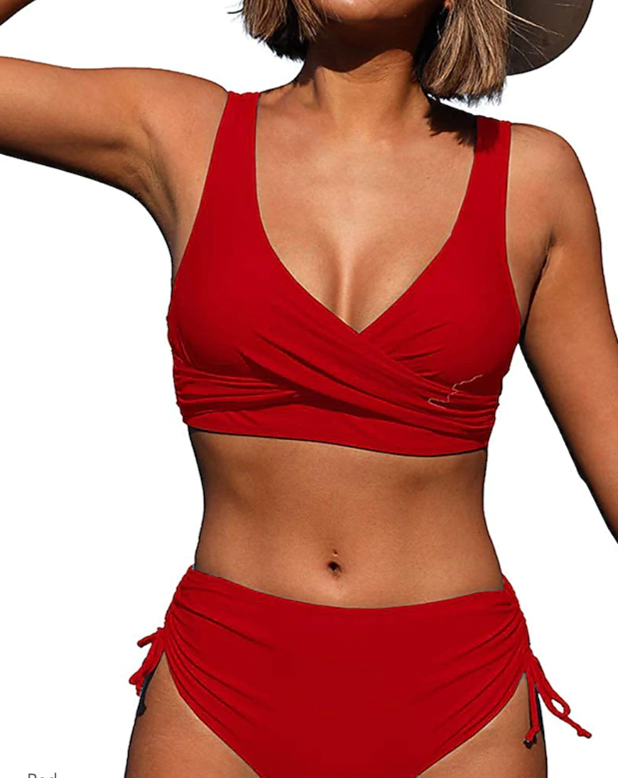 Comfortable & stylish women's two-piece bikini set for summer. Perfect beachwear or poolside fashion swimwear.
