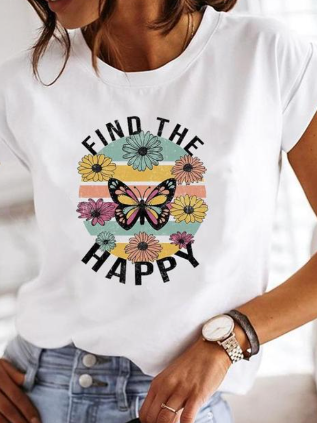 Short sleeve lightweight women's tee, offering stylish comfort and easy everyday fashion for summer.