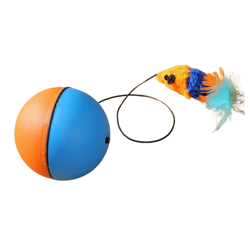 Rechargeable smart rolling cat toy, perfect for engaging indoor cat exercise & independent active play.
