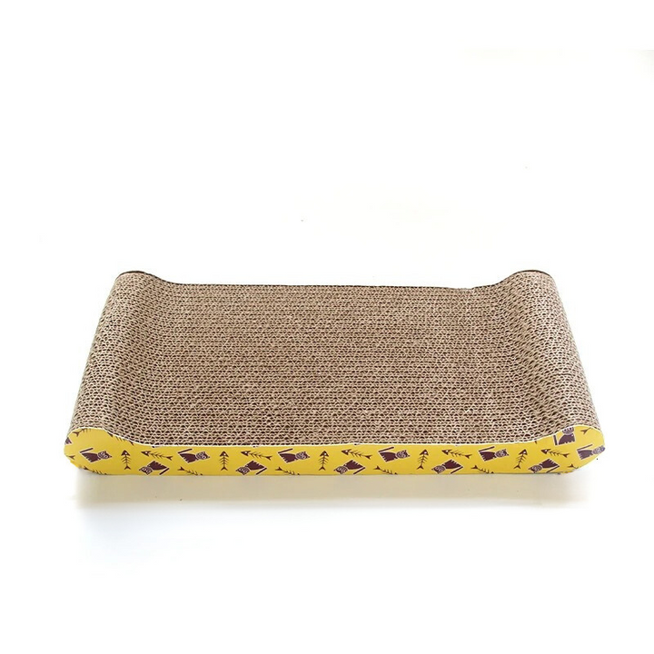 Multipurpose cat scratcher & lounge bed for felines. Promotes healthy scratching habits and comfortable relaxation.