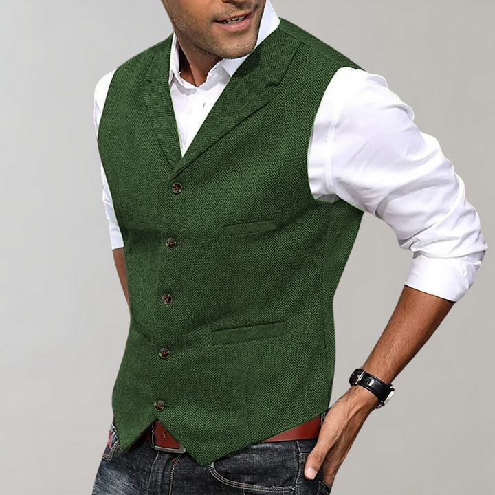 Men's elegant formal waistcoat for business or wedding events. Stylish layering piece to elevate your look.
