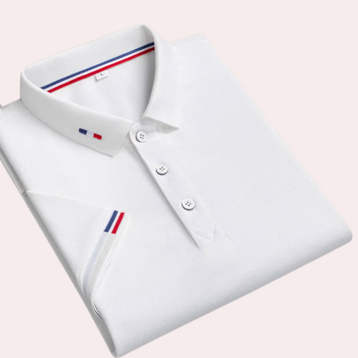 Classic men's short sleeve polo shirt, versatile for everyday style & leisure. Comfortable casual wear for modern men.
