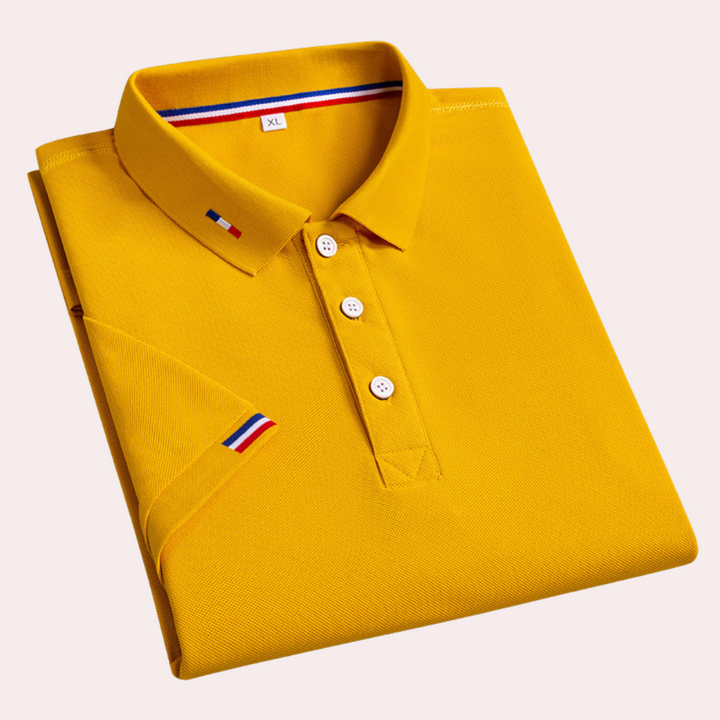 Stylish men's classic polo shirt in a relaxed fit. Perfect short sleeve casual top for everyday wear and summer leisure.