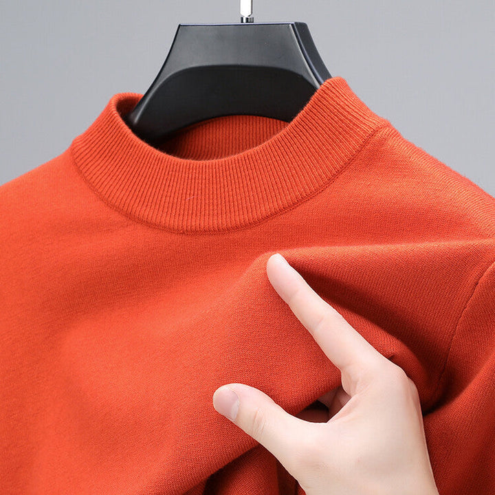 Stylish men's tailored pullover sweater, long sleeve. Comfortable and versatile for smart casual or formal occasions.