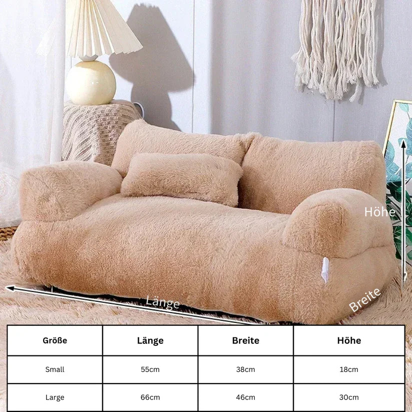 Soft cat bed sofa, a plush pet lounge for ultimate feline comfort.
